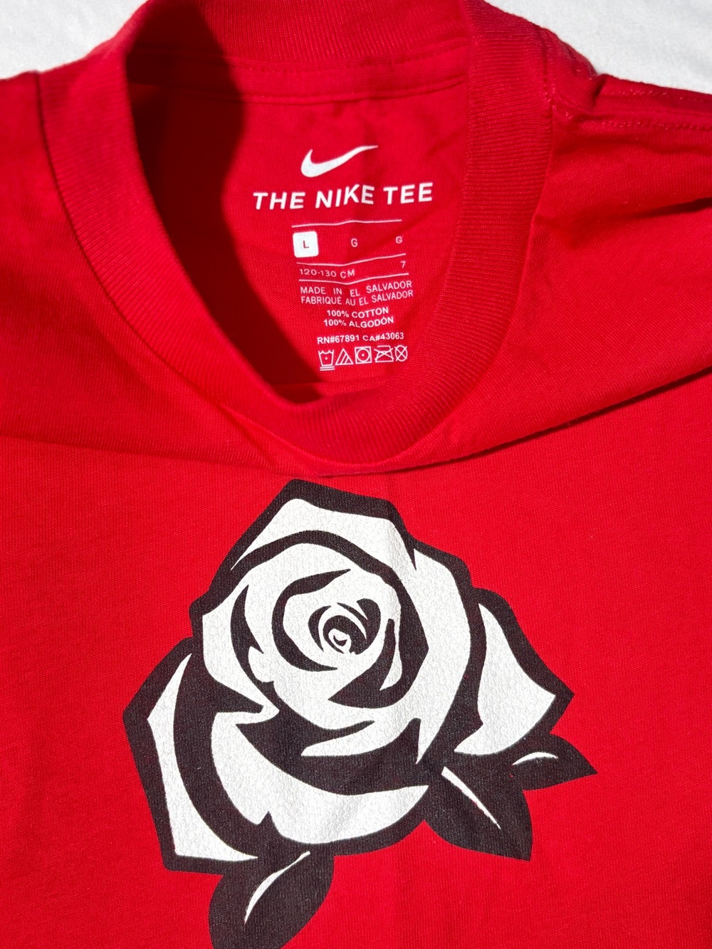 Nike Portland Trail Blazers Youth Large Red Rose Logo NBA Tee NWT $29 Retail